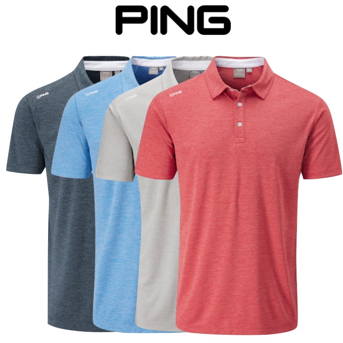 Ping Mens Harrison Heather Golf Polo Shirt 5199